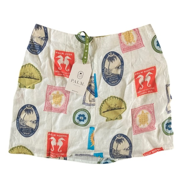 Palm Noosa The East Mini Skirt NWT Postage Stamp Print - Picture 8 of 14